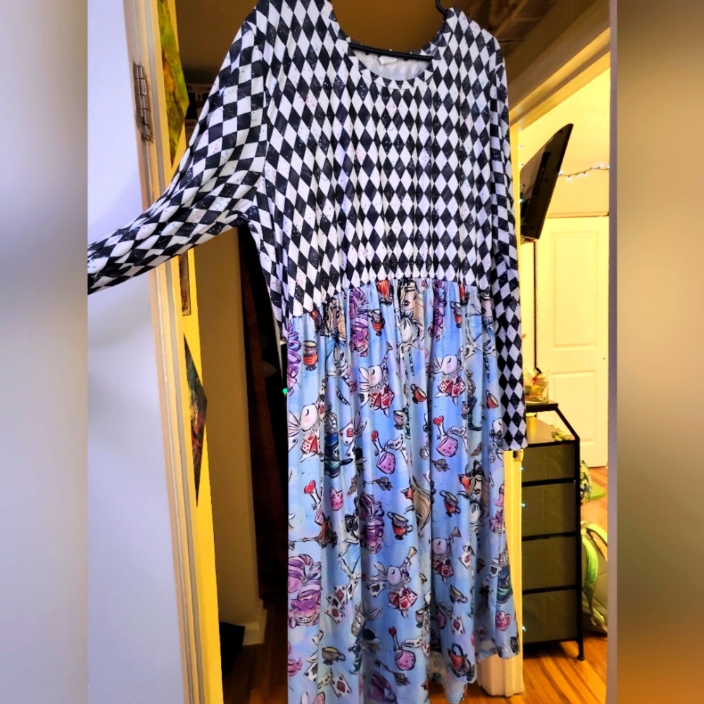 Alice in Wonderland themed dress